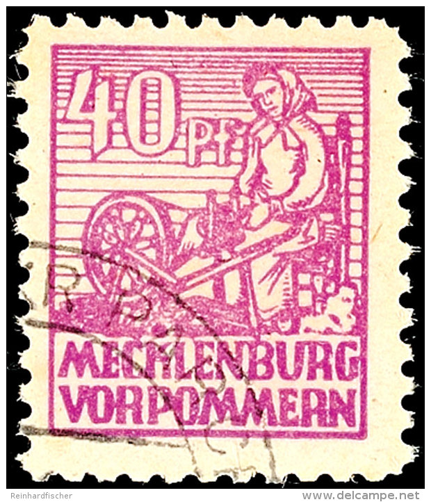 40 Pf. Violettpurpur, Gestempelt, Gepr. Thom BPP, Mi. 360.-, Katalog: 40yb O40 Pf. Violet Purple, Used,... - Autres & Non Classés