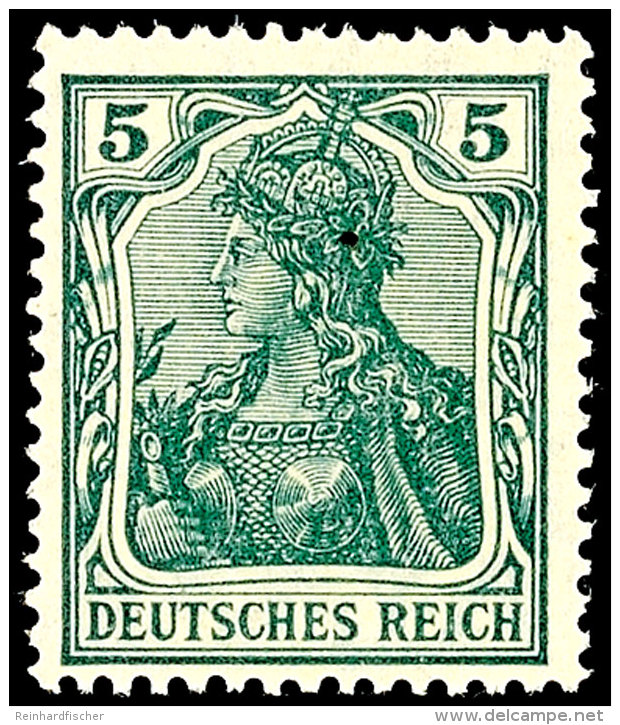 5 Pf. Germania Kriegsdruck, Schwarzopalgrün, Postfrisch, Gepr. Jäschke-L BPP, Mi.400,-, Katalog: 85IIe... - Autres & Non Classés