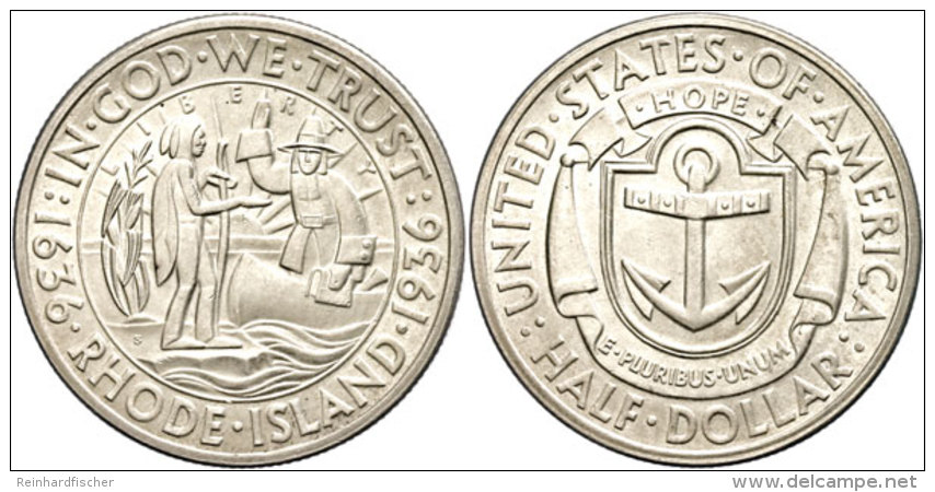 1/2 Dollar, 1936, S, Rhose Island, KM 185, St.  St1 / 2 Dollar, 1936, S, Rhose Iceland, KM 185, St.  St - Autres & Non Classés