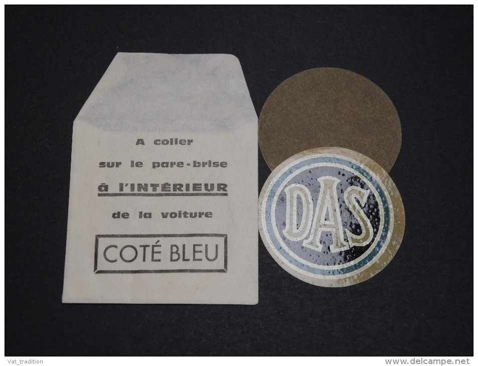 Collections - FRANCE - Autocollant d 'assurance de voiture avec son  enveloppe d 'origine - A voir - L 1745