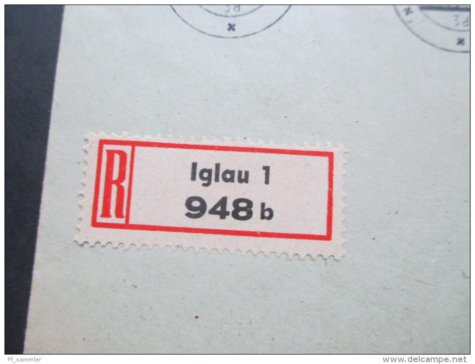 Böhmen Und Mähren 1943 / 44 FDC / R-Brief 3 Stück!! Iglau 1. Sauber Gestempelt! - Covers & Documents