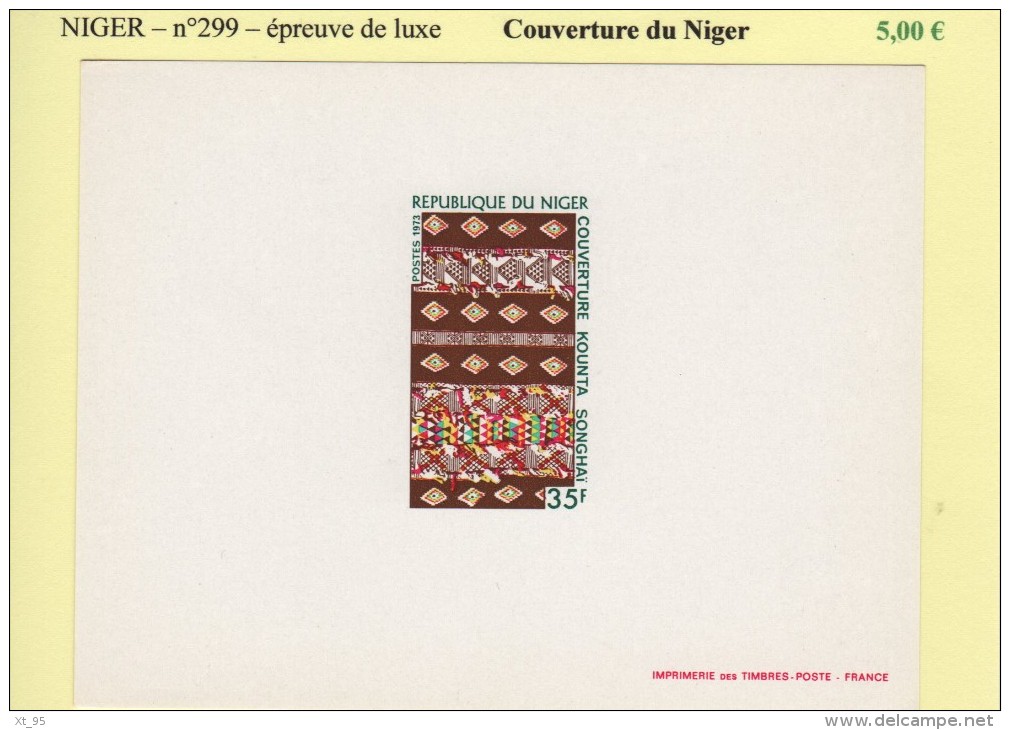 Niger - N°299 - Couverture Du Niger - Epreuve De Luxe - Niger (1960-...)