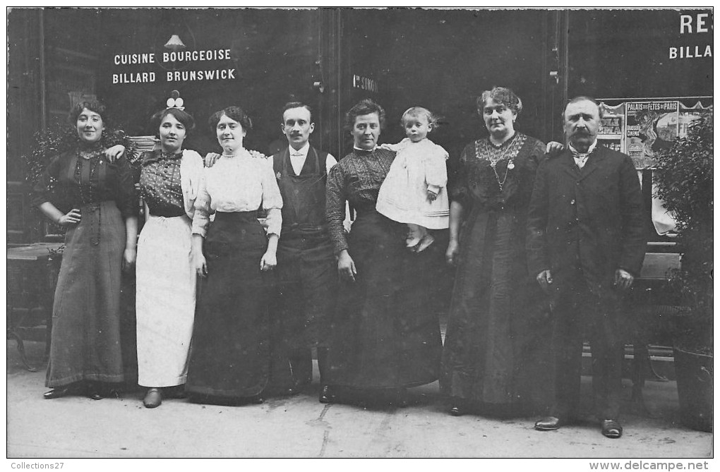 75-PARIS- CARTE PHOTO, CAFE RESTAURANT , CUISINE BOURGEOISE ( A SITUER ) - Cafés, Hotels, Restaurants