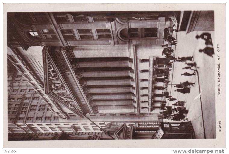 New York City, Stock Exchange Building, Artchitecture, C1910s Vintage Real Photo Postcard - Wall Street