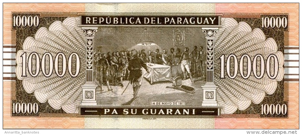 PARAGUAY 10000 GUARANIES 2011 P224e UNC PREFIX G [ PY858a ] - Paraguay