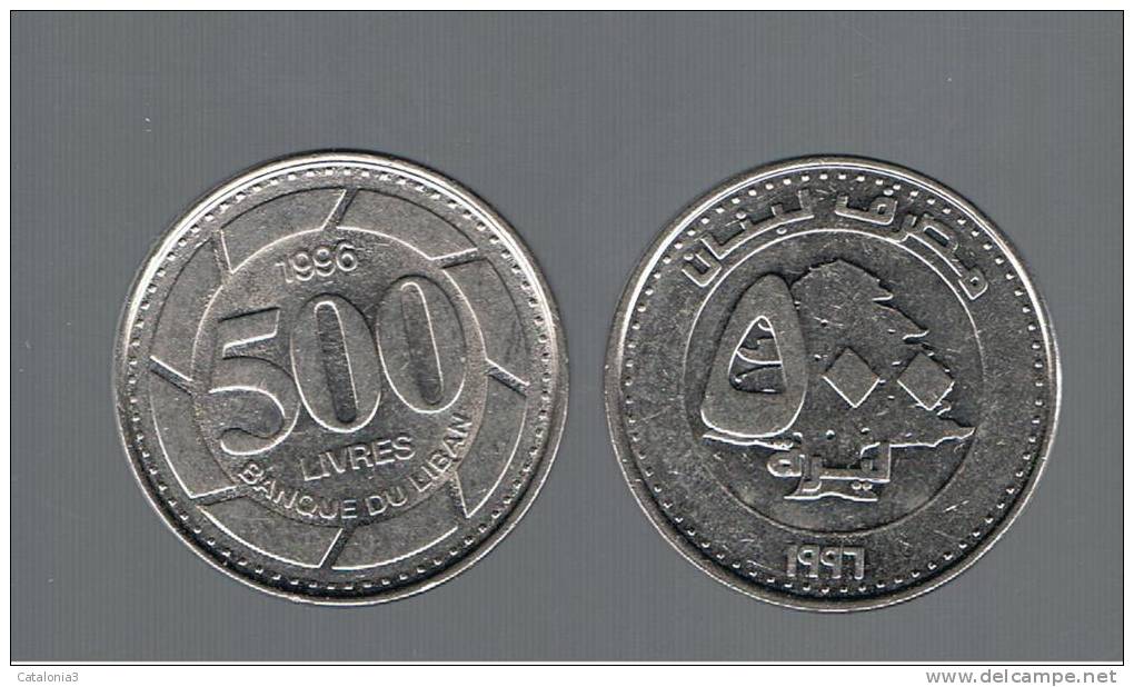 LIBANO - LEBANON - Rep. -   500  Livres  1996   KM39 - Liban