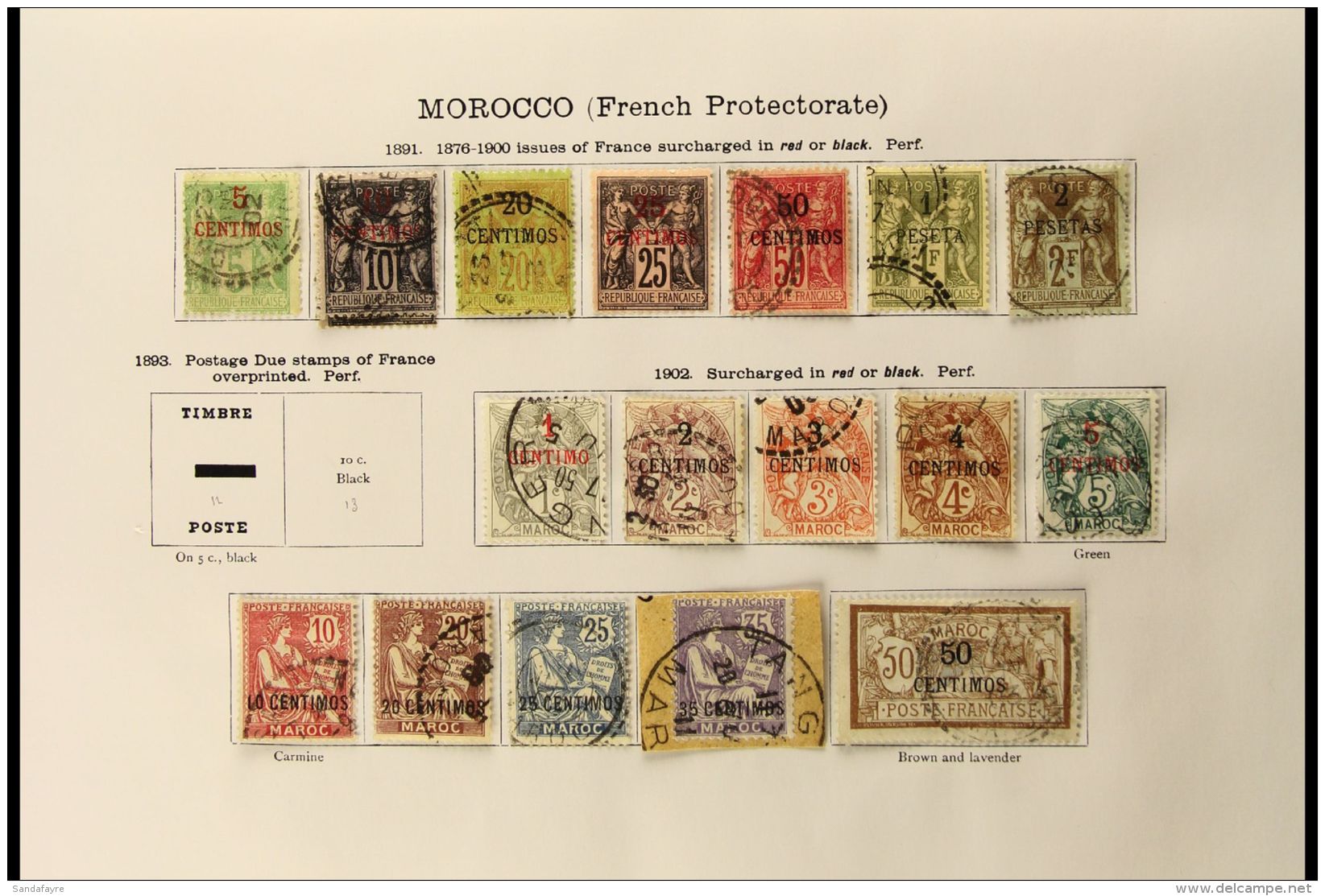 MOROCCO 1891 - 1935 Extensive Collection, Mostly Complete Fine Used Sets, With The Odd Mint Set Incl 1891 To 2p On... - Autres & Non Classés