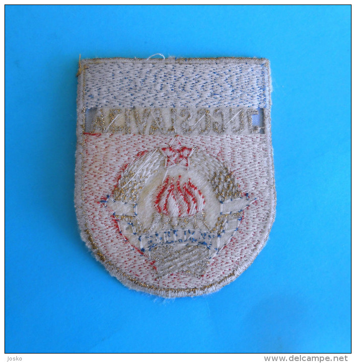 YUGOSLAV OLYMPIC TEAM - Original Vintage Official NOC Patch 1970´s  Jeux Olympiques Olympia Olympiade Olimpici Olimpiadi - Bekleidung, Souvenirs Und Sonstige