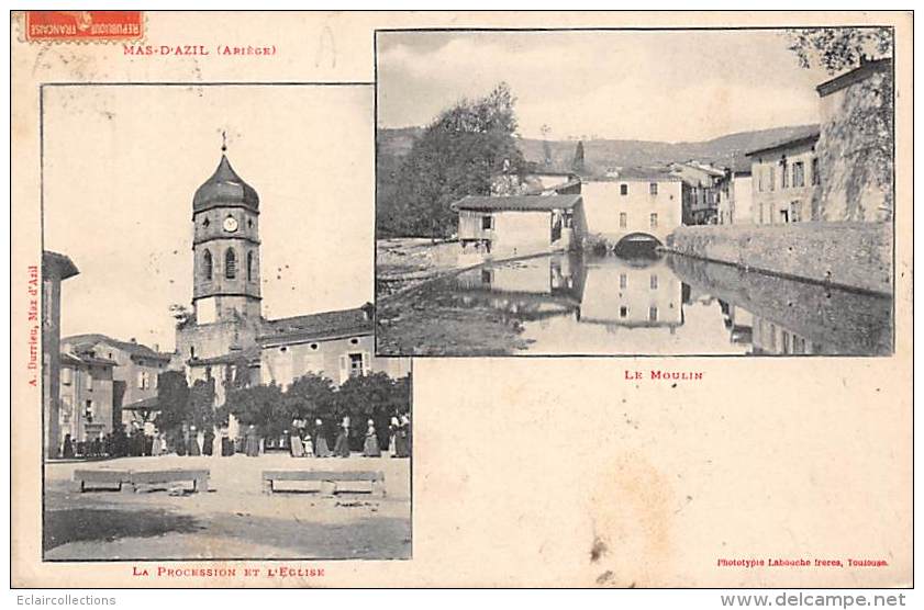 Mas D'Azil       09        Le Moulin. Eglise Et Procession - Sonstige & Ohne Zuordnung