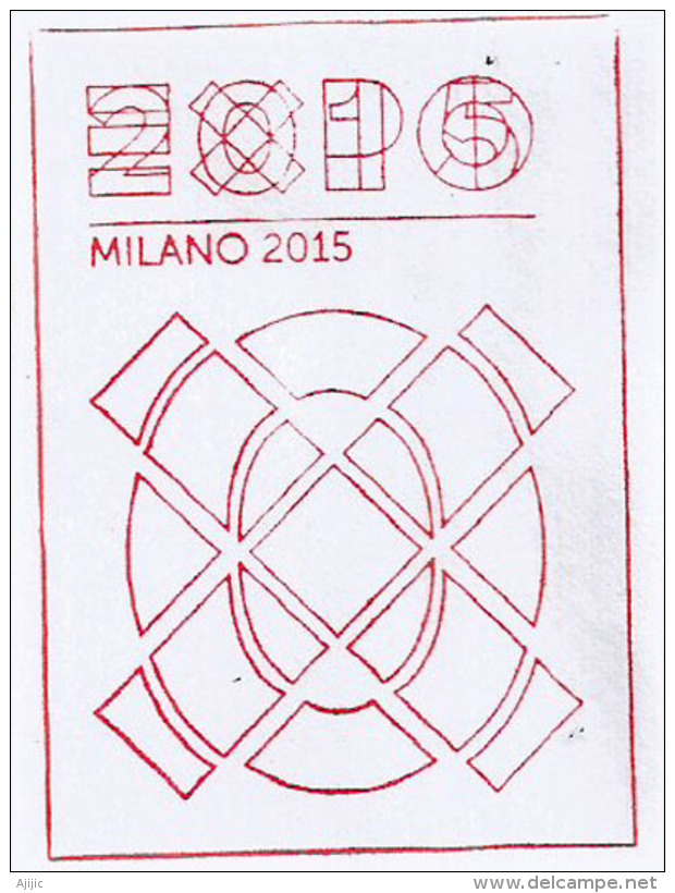 VATICAN. HOLY SEE, Lettre Du Pavillon Du St Siège à L'EXPO MILAN, Avec Timbres Du Vatican (rare) - 2015 – Milan (Italie)