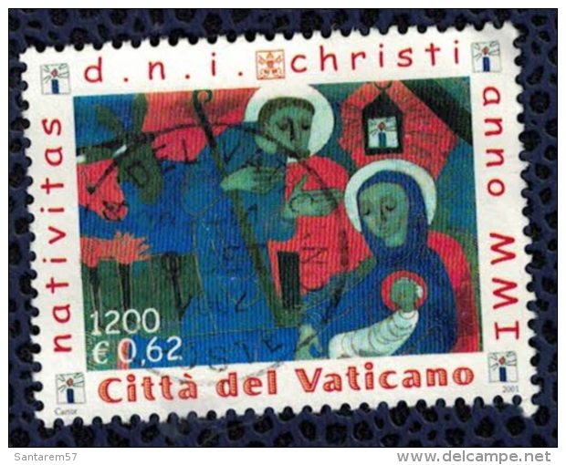 Vatican 2001 Oblitéré Rond Used Noël Scènes De La Bible - Usati