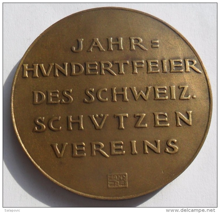 MEDAL SHOOTING, AARAU 1824-1924   PLIM - Boogschieten