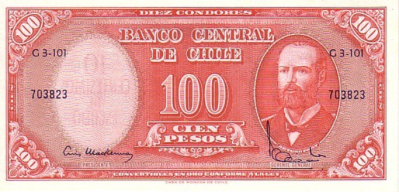 CHILI   10 Centimos/ 100 Pesos   Non Daté (1960-1961)   Pick 127a    ***** BILLET  NEUF ***** - Chili