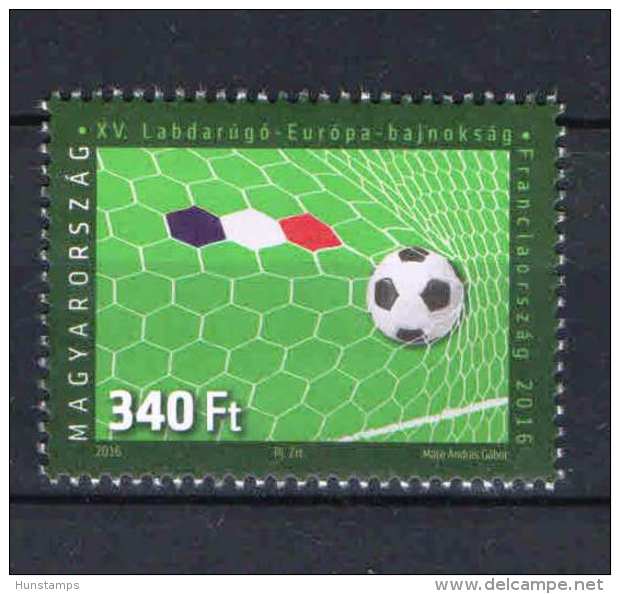 Hungary 2016 / 11. Football / Soccer European Championship, France Stamp MNH (**) - Ungebraucht