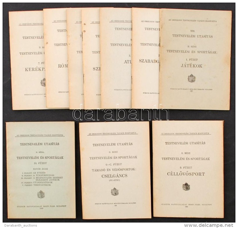 1926 Testnevelési Utasítás. II. Rész. Komplett Széria. Összesen 10... - Sin Clasificación