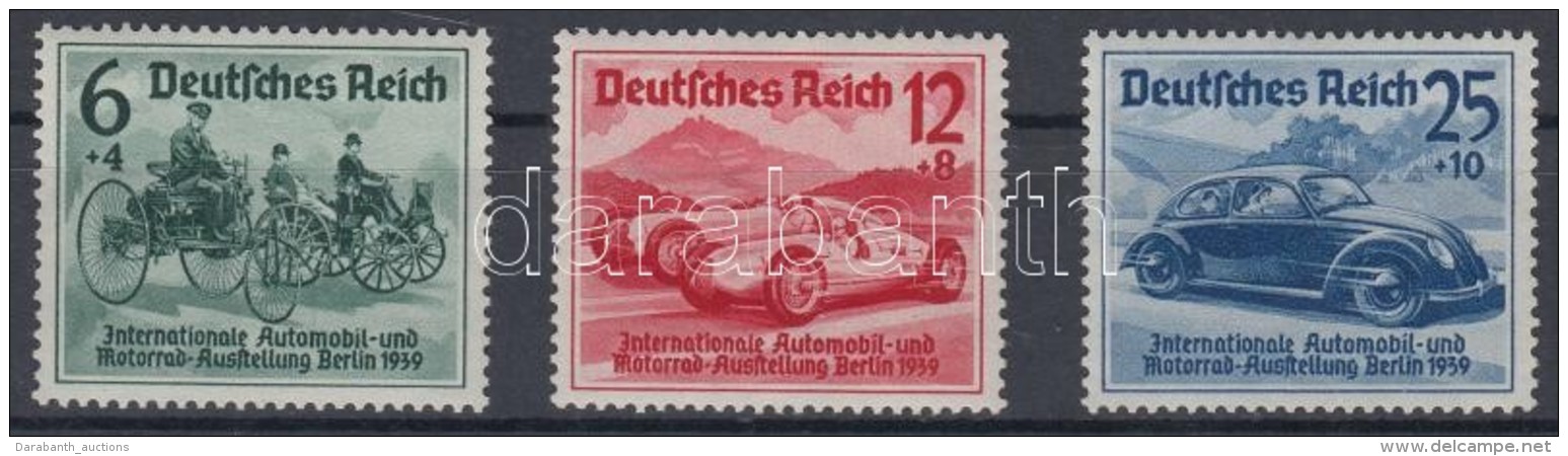 ** 1939 Nemzetközi Autókiállítás Sor / International Motor Show Set Mi 686-688 - Andere & Zonder Classificatie