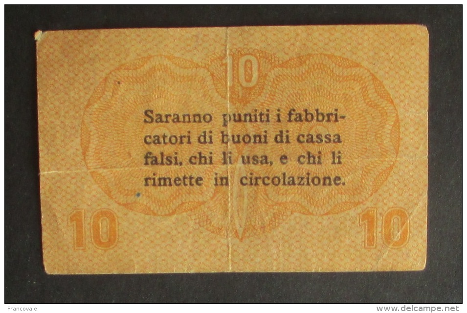 Italia 1918 Buono Legale Cassa Veneta Dei Prestiti 10 Centesimi - Buoni Di Cassa