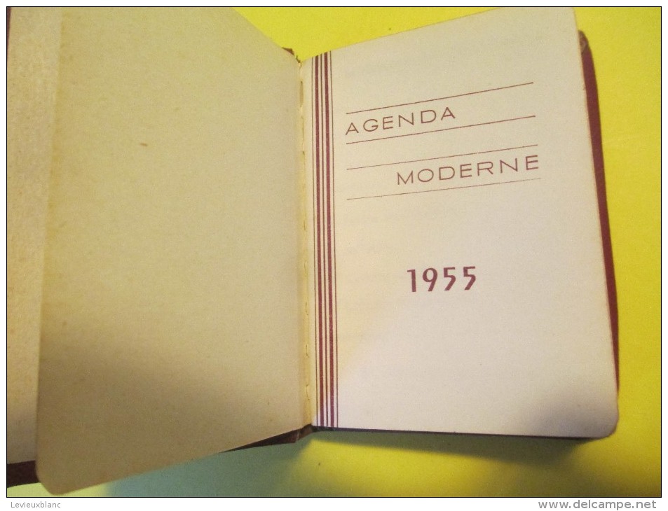 Petit Agenda-Calendrier de poche/ Agenda Moderne /Incomplet/1955 CAL 327
