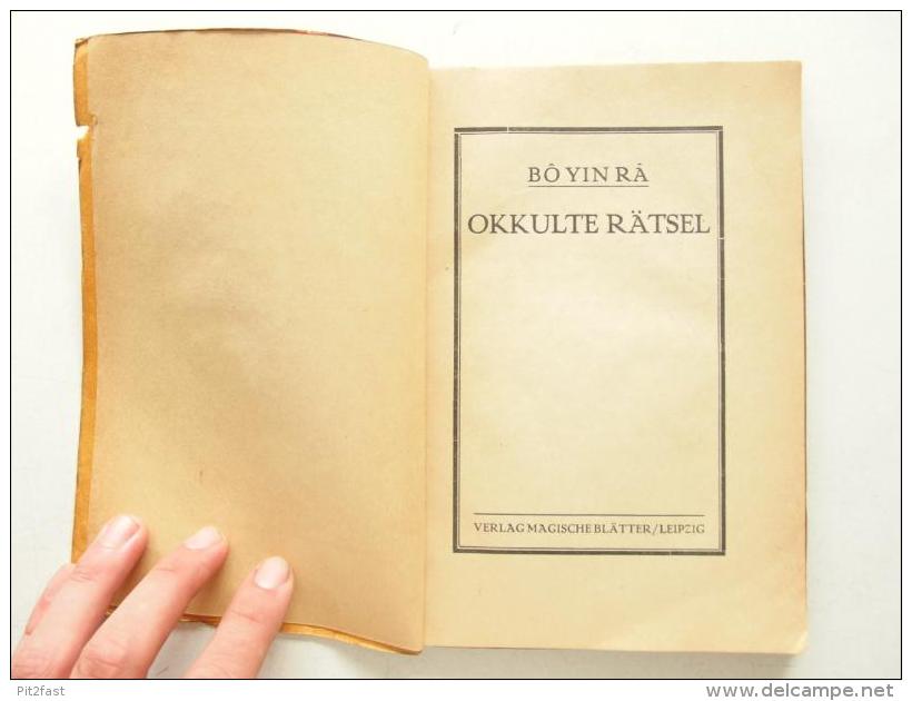 Okkulte Rätsel , Magische Blätter , Leipzig 1922 , BO YIN RA , Schneiderfranken ,  80 Seiten , Okkultismus , Spiritismus - Rare