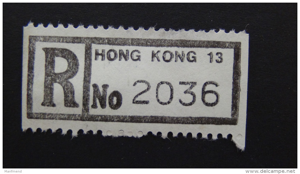 Hong Kong - Registration Label Hong Kong 13 - Look Scan - Other & Unclassified