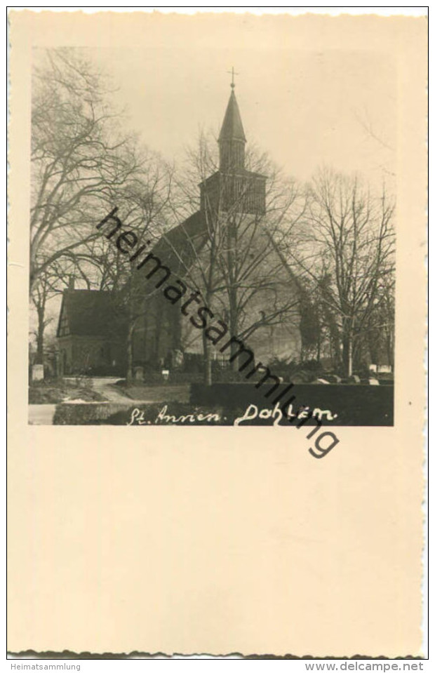 Berlin-Dahlem - St. Annen Kirche Foto-AK 30er Jahre - Dahlem