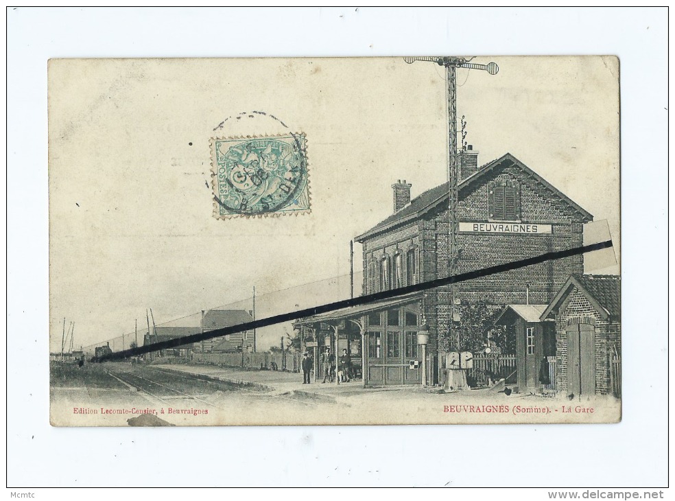 CPA   - Beuvraignes  - La Gare - Beuvraignes