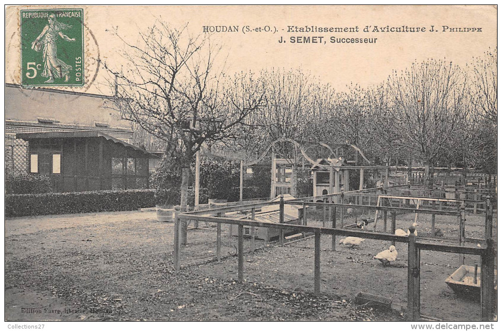 78-HOUDAN- ETABLISSEMENT D'AVICULTURE J. PHILIPPE . J. SEMET . SUCCESSEUR - Houdan