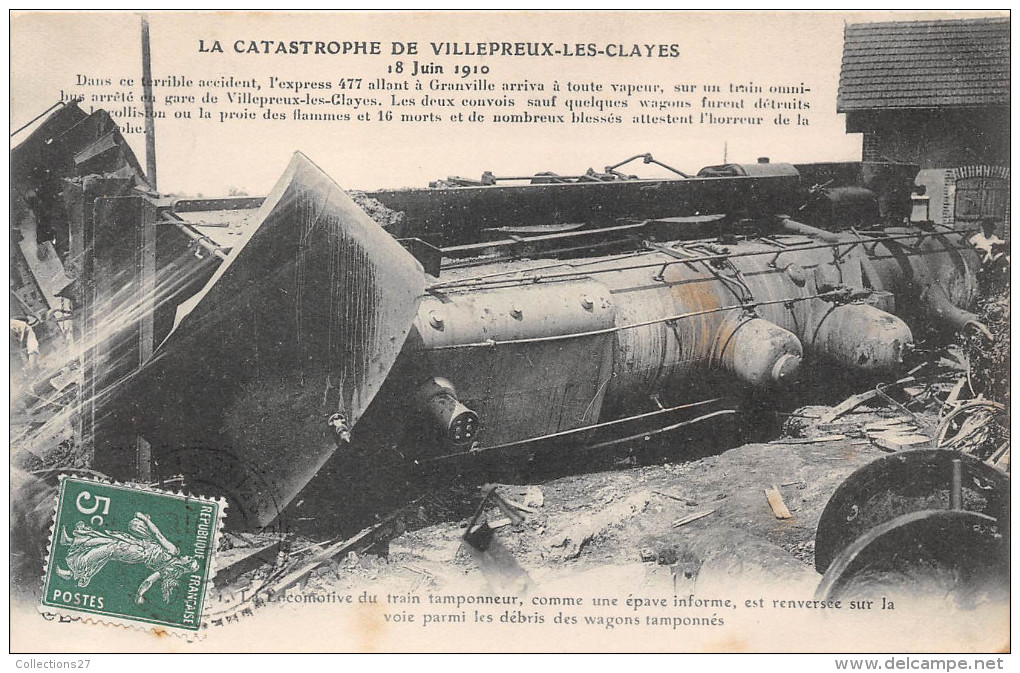 78-VILLEPREUX-LES-CLAYES- LA CATASTROPHE DE L´EXPRESS 477 ( Train ) - Villepreux