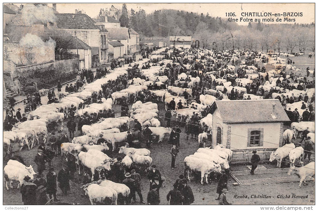 58-CHATILLON-EN-BAZOIS- UNE FOIRE AU MOIS DE MARS - Chatillon En Bazois