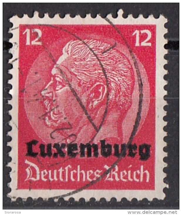 N7 Lussemburgo 1940 Issued Under German Occupation Viaggiato Used Luxembourg - 1940-1944 Occupation Allemande