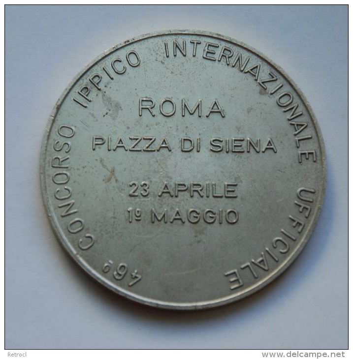 Large Medal 1978 - ROMA - CSIO - INTERNATIONAL COMPETITION HORSE - Piazza Di Siena - Equitation