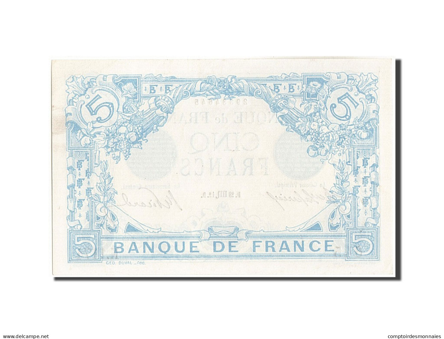 Billet, France, 5 Francs, 5 F 1912-1917 ''Bleu'', 1912, 1912-10-28, SPL - 5 F 1912-1917 ''Bleu''