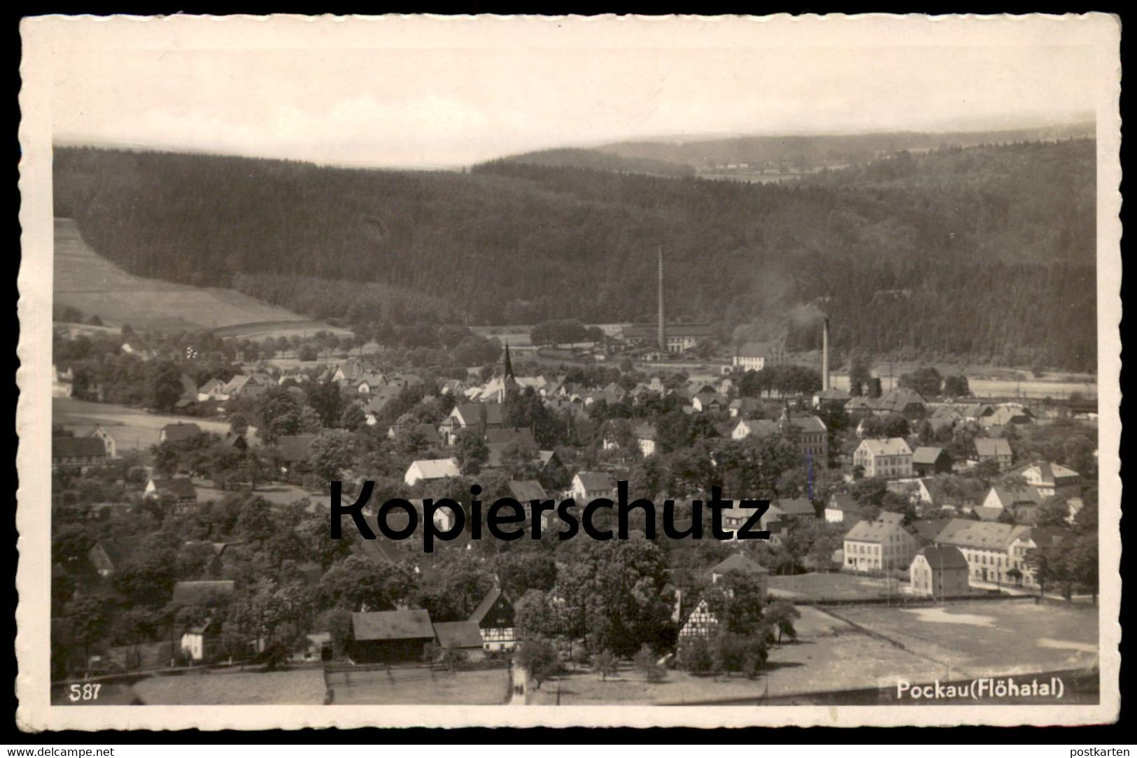 ALTE POSTKARTE POCKAU FLÖHATAL PANORAMA TOTALANSICHT GESAMTANSICHT Pockau-Lengefeld Cpa AK Ansichtskarte Postcard - Lengefeld