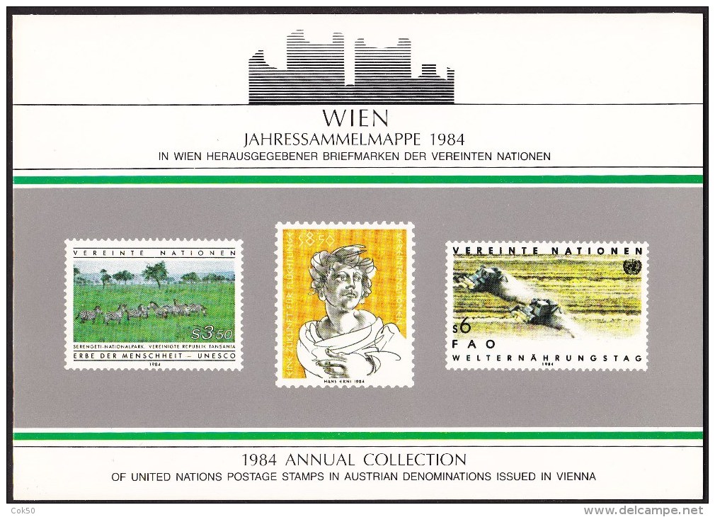 UN - United Nations Vienna 1984 Cancelled Souvenir Folder - Year Pack - Andere & Zonder Classificatie