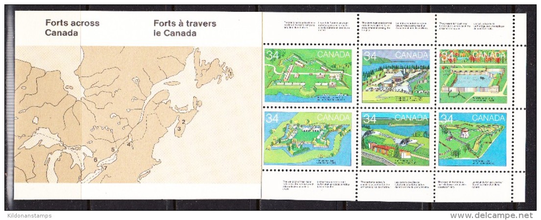 Canada 1985 Forts, Booklet, Mint No Hinge, Sc# BK87 - Nuevos