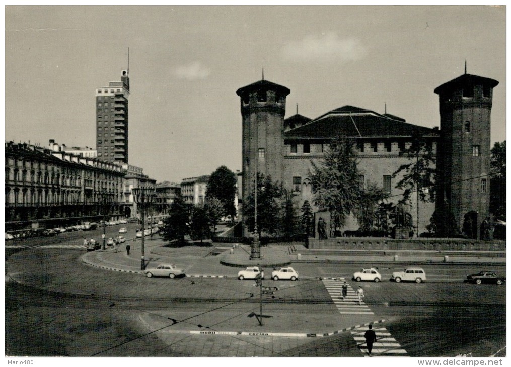 TORINO  PIAZZA  CASTELLO  E  PALAZZO  MADAMA        (VIAGGIATA) - Palazzo Madama