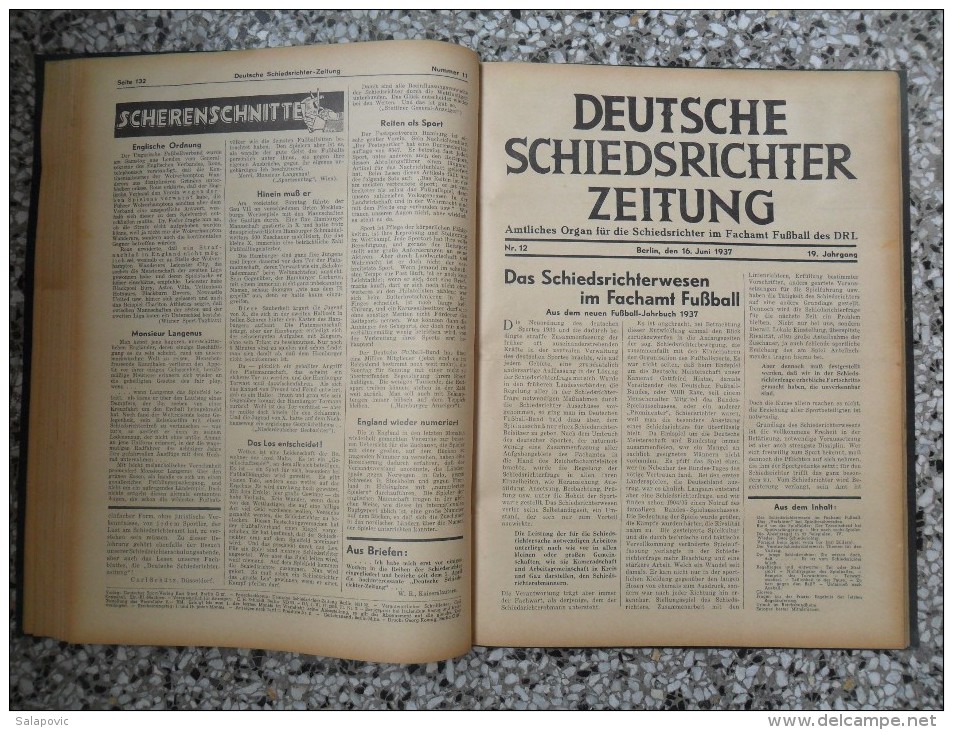 SCHIEDSRICHTER ZEITUNG 1937 (FULL YEAR, 24 NUMBER), DFB  Deutscher Fußball-Bund,  German Football Association