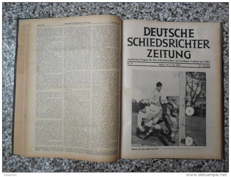 SCHIEDSRICHTER ZEITUNG 1937 (FULL YEAR, 24 NUMBER), DFB  Deutscher Fußball-Bund,  German Football Association