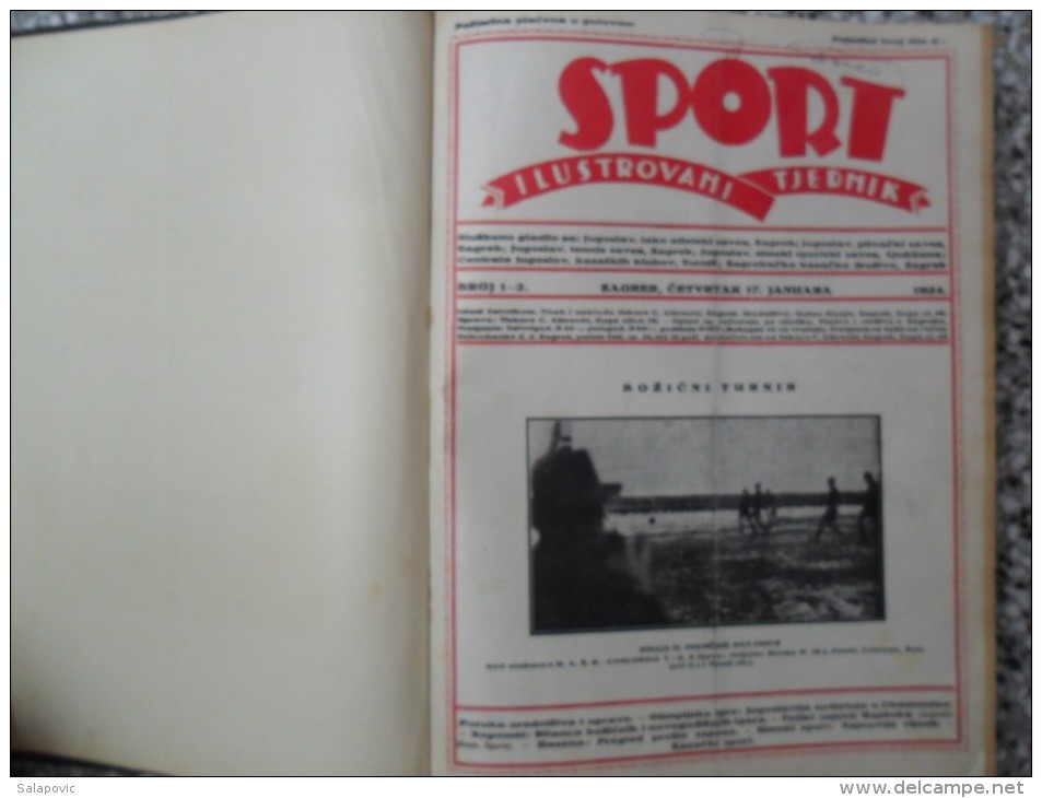 SPORT ILUSTROVANI TJEDNIK 1924 ZAGREB, FOOTBALL, SKI, MOUNTAINEERING ATLETICS, SPORTS NEWS  (FULL YEAR, 48 NUMBER) - Books