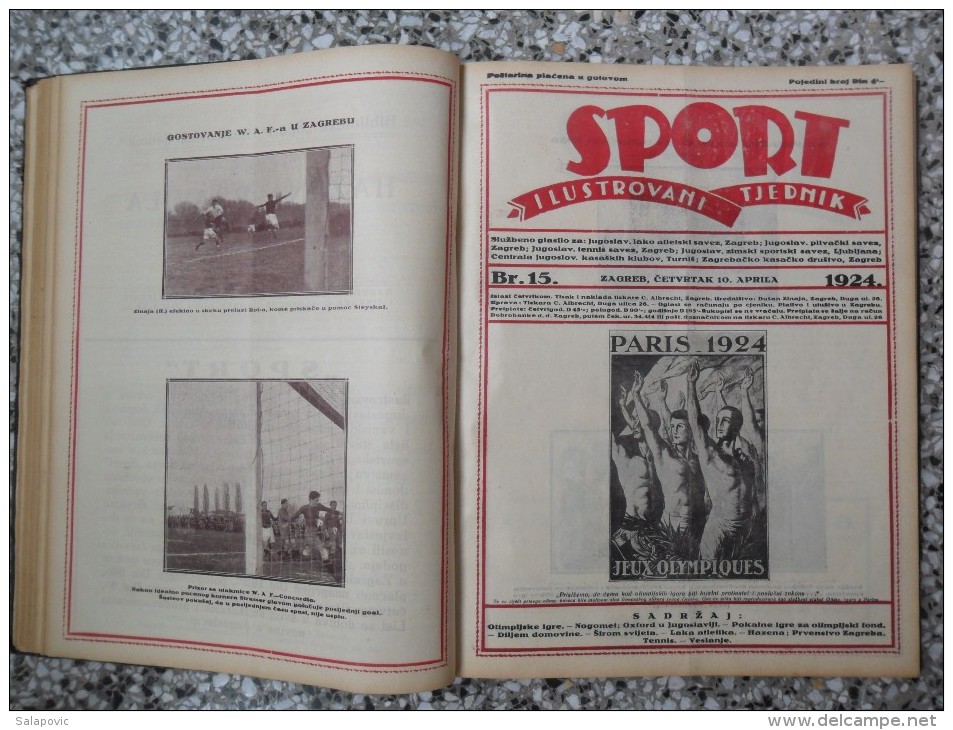 SPORT ILUSTROVANI TJEDNIK 1924 ZAGREB, FOOTBALL, SKI, MOUNTAINEERING ATLETICS, SPORTS NEWS  (FULL YEAR, 48 NUMBER)