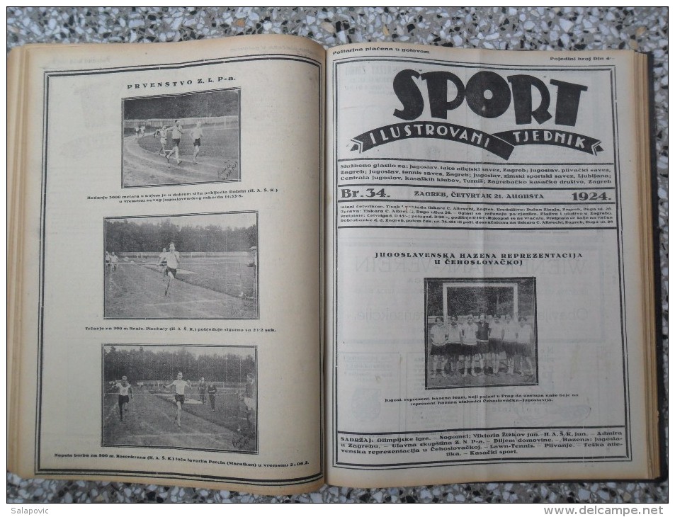 SPORT ILUSTROVANI TJEDNIK 1924 ZAGREB, FOOTBALL, SKI, MOUNTAINEERING ATLETICS, SPORTS NEWS  (FULL YEAR, 48 NUMBER)