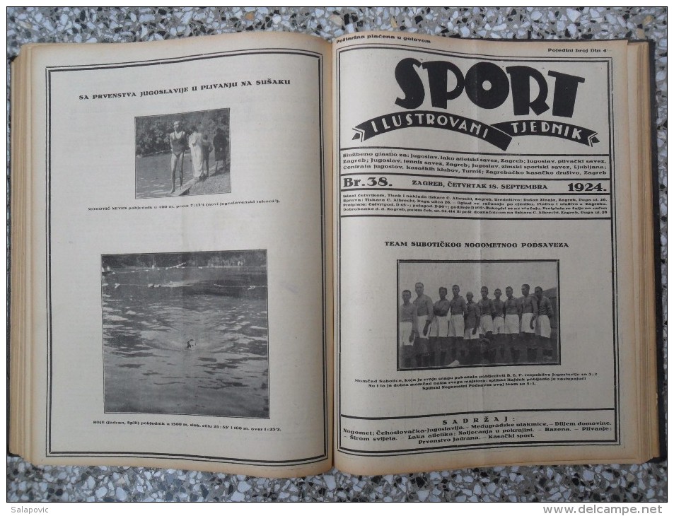 SPORT ILUSTROVANI TJEDNIK 1924 ZAGREB, FOOTBALL, SKI, MOUNTAINEERING ATLETICS, SPORTS NEWS  (FULL YEAR, 48 NUMBER)