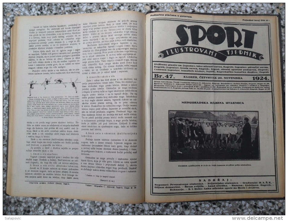 SPORT ILUSTROVANI TJEDNIK 1924 ZAGREB, FOOTBALL, SKI, MOUNTAINEERING ATLETICS, SPORTS NEWS  (FULL YEAR, 48 NUMBER)