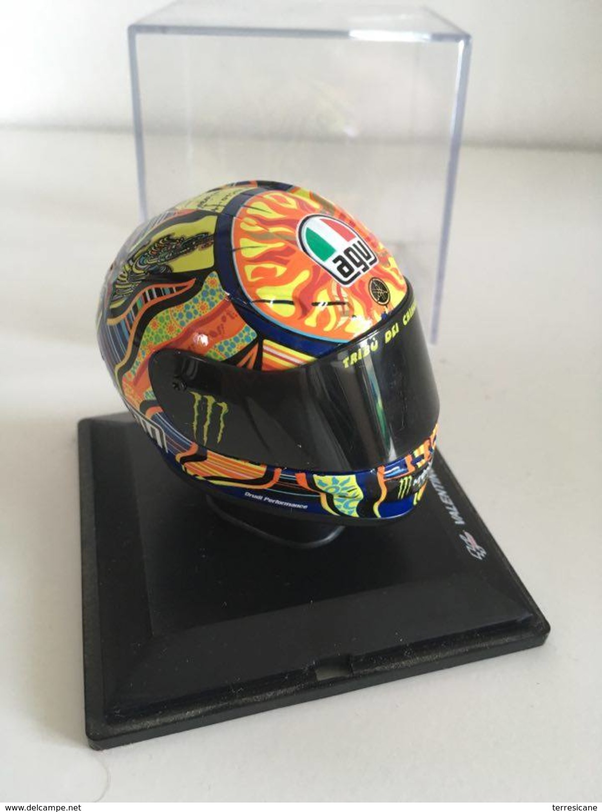 X CASCO AGV ( HELMET ) DI VALENTINO ROSSI ANNO 2009 SCALA 1-5 B2 - Non Classés