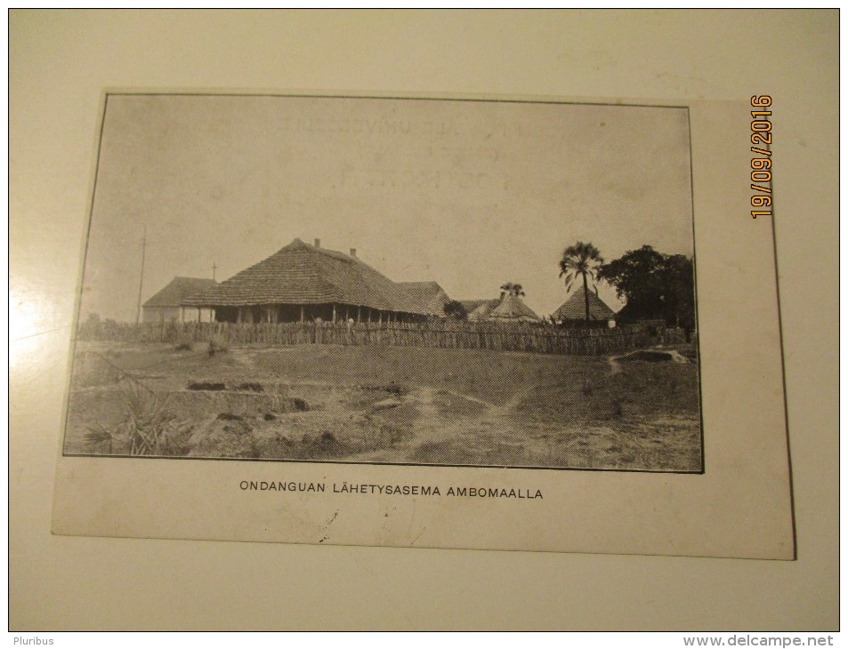 NAMIBIA  FINNISH MISSION  CHURCH ONDANGO IN OHANGWENA   , OLD POSTCARD  ,0 - Namibie