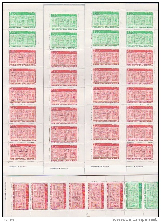 ANDORRE FRANCAIS  - LOT DE 5 CARNETS N° 356 A NEUF XX -ANNEE 1987  -COTE : 52,50 € - Markenheftchen