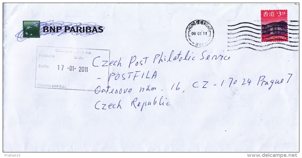 K8980 - Hong Kong (2011) Hong Kong (air Mail Letter To Czech Republic) - Brieven En Documenten