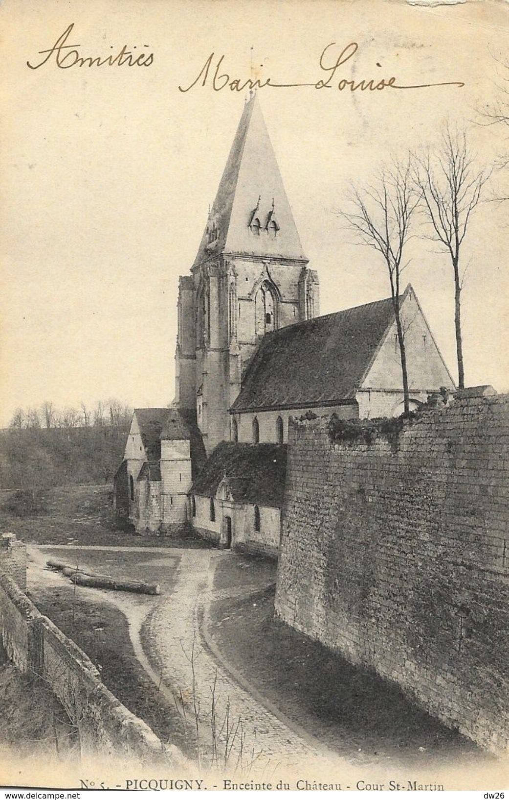 Picquigny (Somme) - Enceinte Du Château, Cour St Martin - Edition L. Caron - Carte Précurseur N° 5 - Picquigny