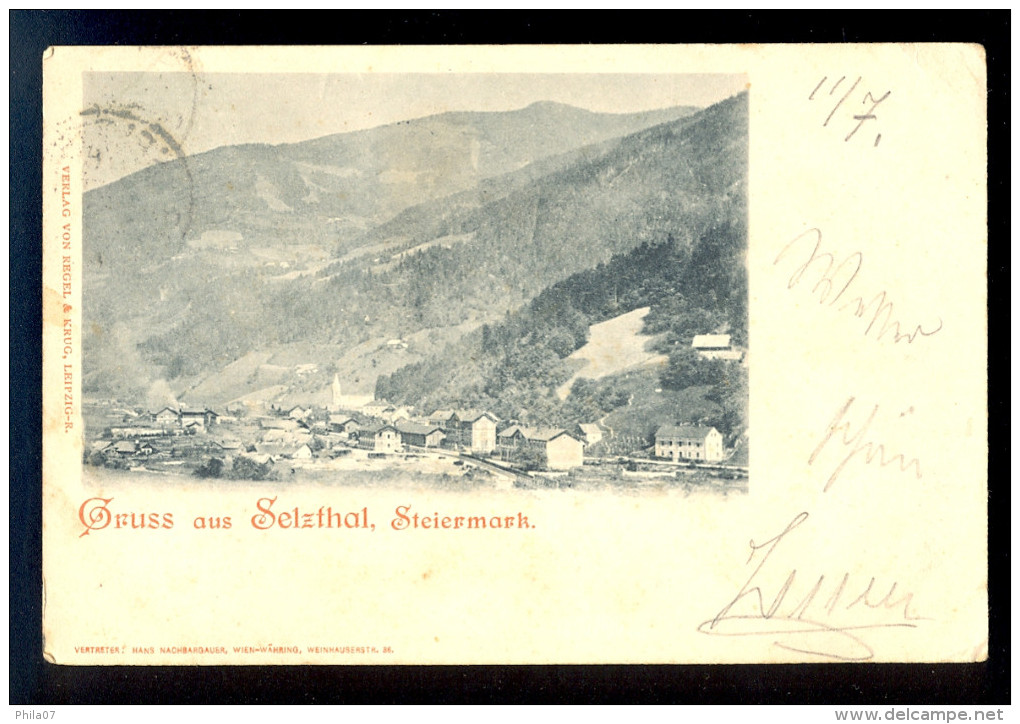 Gruss Aus Selzthal Steiermark / Verlag Regel&krug / Year 1898 / Postcard Circulated, 2 Scans - Selzthal