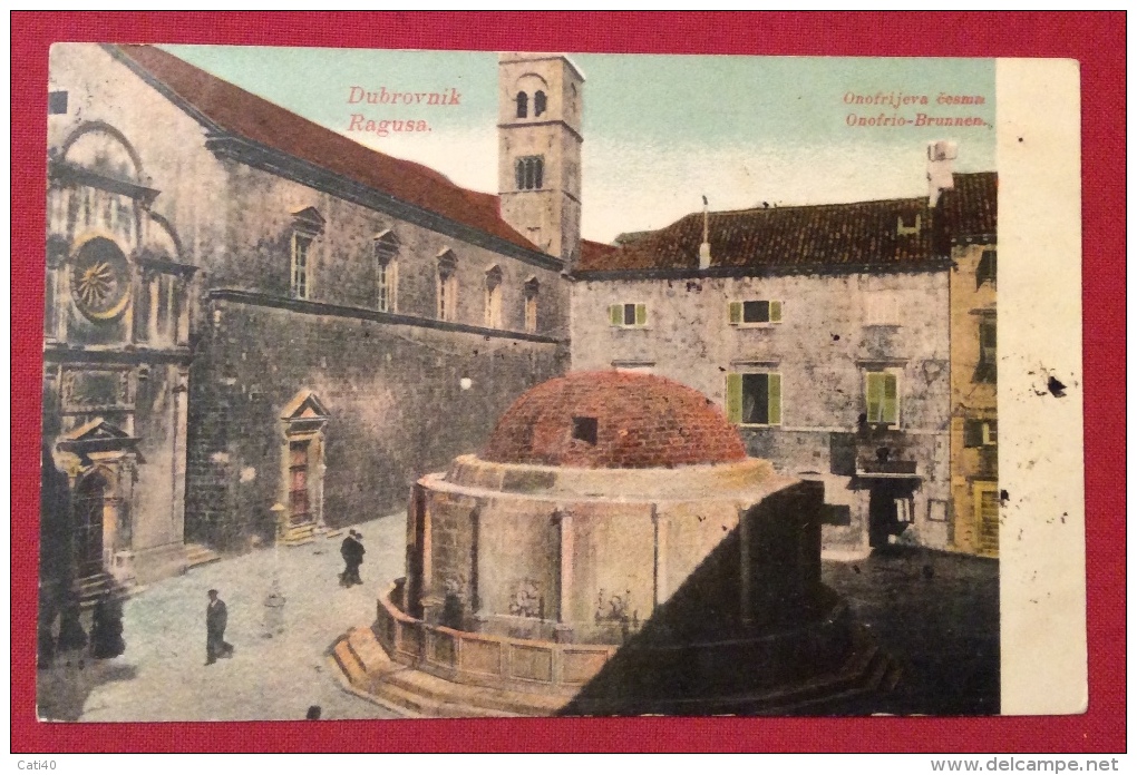 DUBROVNIK RAGUSA   Annullo  SU  5 H.   CARTOLINA  DA RAGUSA PER WIEN IL 13/4/1907 - Dalmatie